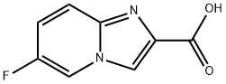 2-Carboxy-6-fluoroimidazo[1,2-a]pyridine 구조식 이미지