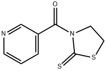 3-(3-Pyridinylcarbonyl)-2-thiazolidinethione Structure