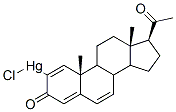 클로로(3,20-디옥소프레그나-1,4,6-트리엔-2-일)수은(II) 구조식 이미지