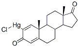 Chloro(3,17-dioxoandrosta-1,4-dien-2-yl)mercury(II) Structure