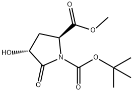BOC-4-HYDROXY-5-OXO-L-PROLINE METHYL ESTER Structure