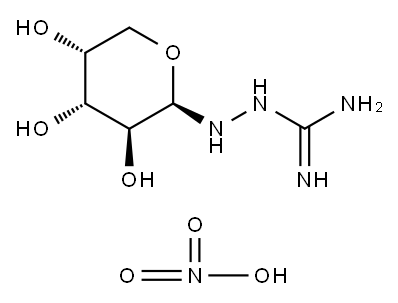 N1-BETA-D-ARABINOPYRANOSYLAMINO GUANIDINE HNO3 Structure