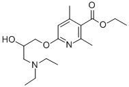 Nicotinic acid, 6-(3-diethylamino-2-hydroxypropoxy)-2,4-dimethyl-, eth yl ester Structure