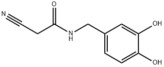Acetamide, 2-cyano-N-[(3,4-dihydroxyphenyl)methyl]- (9CI) Structure