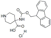 4-Piperidinecarboxylicacid,4-[[(9H-fluoren-9-ylmethoxy)carbonyl]amino]-,monohydrochloride(9CI) 구조식 이미지