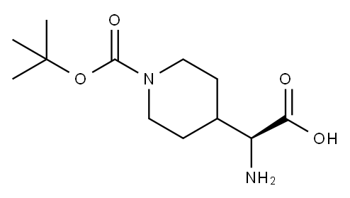 (S)-1-BOC-4-(AMINOCARBOXYMETHYL)PIPERIDINE Structure