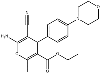 ETHYL 6-AMINO-5-CYANO-2-METHYL-4-(4-MORPHOLINOPHENYL)-4H-PYRAN-3-CARBOXYLATE 구조식 이미지