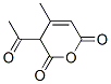 2H-Pyran-2,6(3H)-dione, 3-acetyl-4-methyl- (9CI) Structure