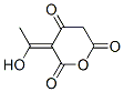 2H-Pyran-2,4,6(3H,5H)-trione, 3-(1-hydroxyethylidene)-, (3Z)- (9CI) Structure