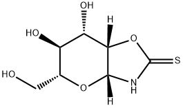 2H-Pyrano[2,3-d]oxazole-2-thione, hexahydro-6,7-dihydroxy-5-(hydroxymethyl)-, (3aR,5R,6S,7S,7aS)- (9CI) 구조식 이미지