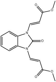 3,3'-[2-Oxo-1H-benzimidazole-1,3(2H)-diyl]bis[(E)-propenoic acid]dimethyl ester 구조식 이미지