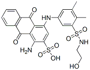 1-amino-9,10-dihydro-4-[[3-[[(2-hydroxyethyl)amino]sulphonyl]-4,5-dimethylphenyl]amino]-9,10-dioxoanthracene-2-sulphonic acid  구조식 이미지