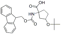 Cyclopentanecarboxylic acid, 3-(1,1-dimethylethoxy)-1-[[(9H-fluoren-9-ylmethoxy)carbonyl]amino]- (9CI) Structure