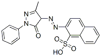 2-[(4,5-dihydro-3-methyl-5-oxo-1-phenyl-1H-pyrazol-4-yl)azo]naphthalene-1-sulphonic acid Structure