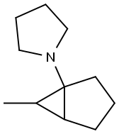 Pyrrolidine, 1-(6-methylbicyclo[3.1.0]hex-1-yl)- (9CI) 구조식 이미지