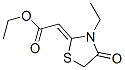 ethyl (3-ethyl-4-oxothiazolidin-2-ylidene)acetate Structure