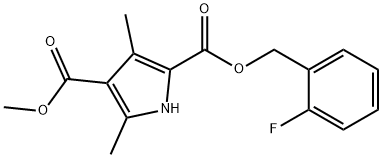 1H-Pyrrole-2,4-dicarboxylicacid,3,5-dimethyl-,2-[(2-fluorophenyl)methyl]4-methylester(9CI) Structure