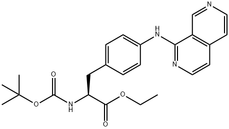 (S)-ethyl 3-(4-(2,7-naphthyridin-1-ylaMino)phenyl)-2-(tert-butoxycarbonylaMino)propanoate Structure