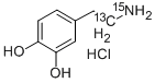 2-(3,4-DIHYDROXYPHENYL)ETHYL-1-13C-AMINE-15N HCL Structure