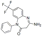 4-Amino-1,3-dihydro-1-phenyl-8-(trifluoromethyl)-2H-1,5-benzodiazepin-2-one 구조식 이미지