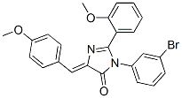 4H-Imidazol-4-one,  3-(3-bromophenyl)-3,5-dihydro-2-(2-methoxyphenyl)-5-[(4-methoxyphenyl)methylene]- Structure