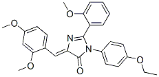 4H-Imidazol-4-one,  5-[(2,4-dimethoxyphenyl)methylene]-3-(4-ethoxyphenyl)-3,5-dihydro-2-(2-methoxyphenyl)- 구조식 이미지