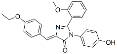4H-Imidazol-4-one,  5-[(4-ethoxyphenyl)methylene]-3,5-dihydro-3-(4-hydroxyphenyl)-2-(2-methoxyphenyl)- 구조식 이미지