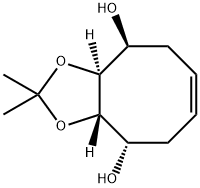 Cycloocta-1,3-dioxole-4,9-diol, 3a,4,5,8,9,9a-hexahydro-2,2-dimethyl-, (3aS,4S,9S,9aS)- (9CI) Structure