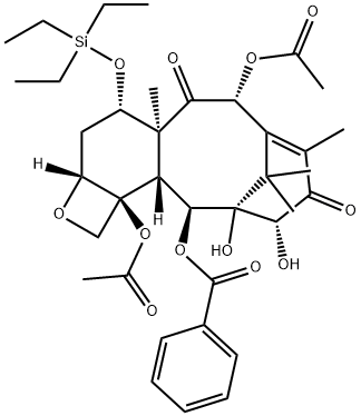 14β-하이드록시-7-O-(트리에틸실릴)-13-옥소바카틴III 구조식 이미지
