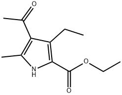 1H-Pyrrole-2-carboxylic acid, 4-acetyl-3-ethyl-5-Methyl-, ethyl ester Structure