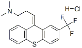 (E)-N,N-dimethyl-3-[2-(trifluoromethyl)-9H-thioxanthen-9-ylidene]propylamine hydrochloride Structure