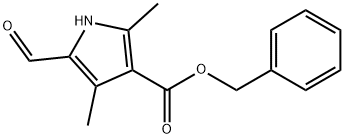 1H-Pyrrole-3-carboxylicacid,5-formyl-2,4-dimethyl-,phenylmethylester(9CI) Structure