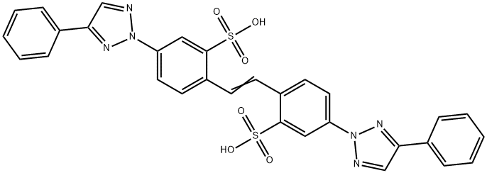 2,2'-(1,2-Ethenediyl)bis[5-(4-phenyl-2H-1,2,3-triazol-2-yl)benzenesulfonic acid] Structure