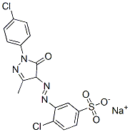 sodium 4-chloro-3-[[1-(4-chlorophenyl)-4,5-dihydro-3-methyl-5-oxo-1H-pyrazol-4-yl]azo]benzenesulphonate  구조식 이미지