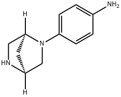 Benzenamine, 4-(1S,4S)-2,5-diazabicyclo[2.2.1]hept-2-yl- (9CI) 구조식 이미지