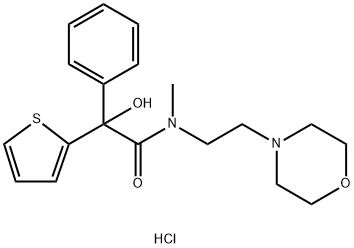 페닐-2알파-티에닐-2하이드록시-2N-(모르폴리노-2에틸)N-메틸아세타미드클로수화물 구조식 이미지