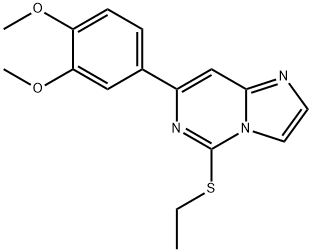 7-(3,4-diMethoxyphenyl)-5-(ethylthio)iMidazo[1,2-c]pyriMidine Structure