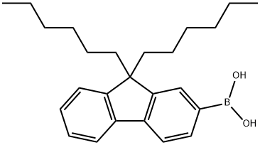 9,9-Dihexyl-9H-fluoren-2-boronic acid Structure