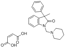 2H-Indol-2-one, 1,3-dihydro-3-methyl-3-phenyl-1-(1-piperidinylmethyl)- , (Z)-2-butenedioate (1:1) 구조식 이미지