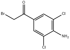 4-아미노-3,5-디클로로-알파-브로모아세토페논 구조식 이미지