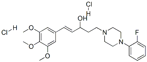 (E)-5-[4-(2-fluorophenyl)piperazin-1-yl]-1-(3,4,5-trimethoxyphenyl)pen t-1-en-3-ol dihydrochloride 구조식 이미지