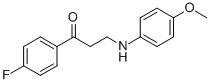 1-(4-FLUOROPHENYL)-3-(4-METHOXYANILINO)-1-PROPANONE 구조식 이미지