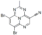 7,9-Dibromo-2-methyl-1,3,6,9b-tetraazaphenalene-4-carbonitrile Structure