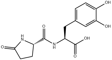 L-Tyrosine, 3-hydroxy-N-(5-oxo-L-prolyl)-, hydrate (2:3) Structure