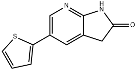 5-(thiophen-2-yl)-1H-pyrrolo[2,3-b]pyridin-2(3H)-one Structure