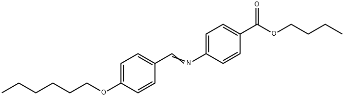 BUTYL P-HEXYLOXYBENZYLIDENE P-AMINOBENZOATE Structure