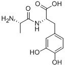 L-Tyrosine, N-L-alanyl-3-hydroxy- Structure