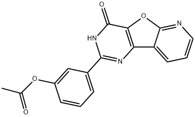 Pyrido[3',2':4,5]furo[3,2-d]pyriMidin-4(3H)-one, 2-[3-(acetyloxy)phenyl]- 구조식 이미지