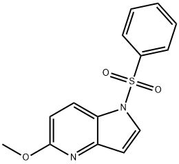 5-메톡시-1-(페닐술포닐)-1H-피롤로[3,2-b]피리딘 구조식 이미지