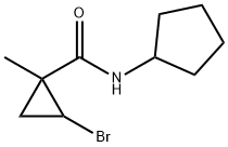 Cyclopropanecarboxamide, 2-bromo-N-cyclopentyl-1-methyl- (9CI) Structure